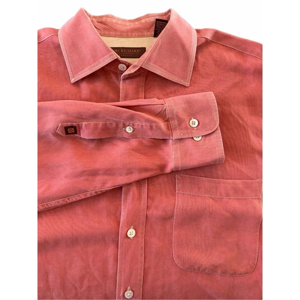 Tori Richard Honolulu 100% Silk Long Sleeve Button Up Shirt Size Large
